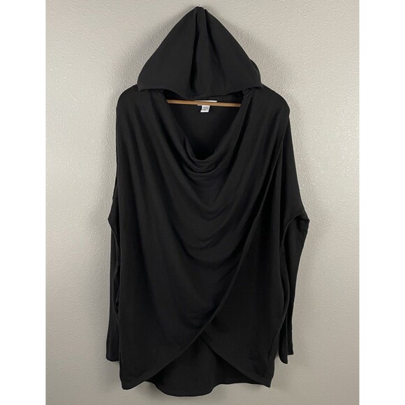 Athleta Womens S Brown Purana Wrap Sweatshirt Hoodie Oversized - Picture 1 of 4